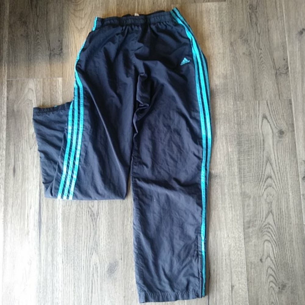 Sky Blue Stripe Adidas Track Pants